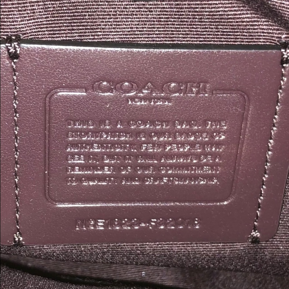 NWT COACH CROSSGRAIN MINI SAGE CARRYALL oxyblood cranberry purse F32018 - Picture 8 of 8